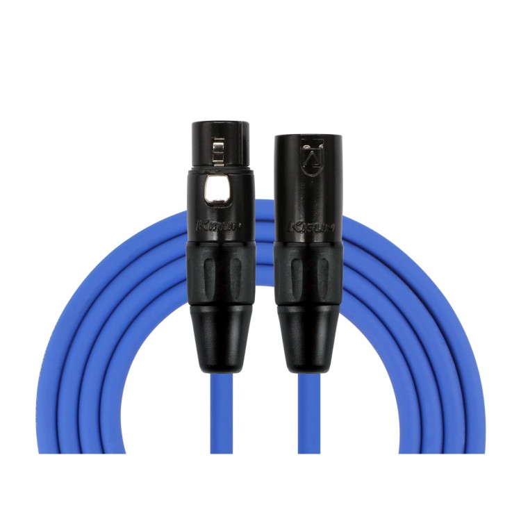 XLR Macho a XLR Hembra 6mts Azul KIRLIN